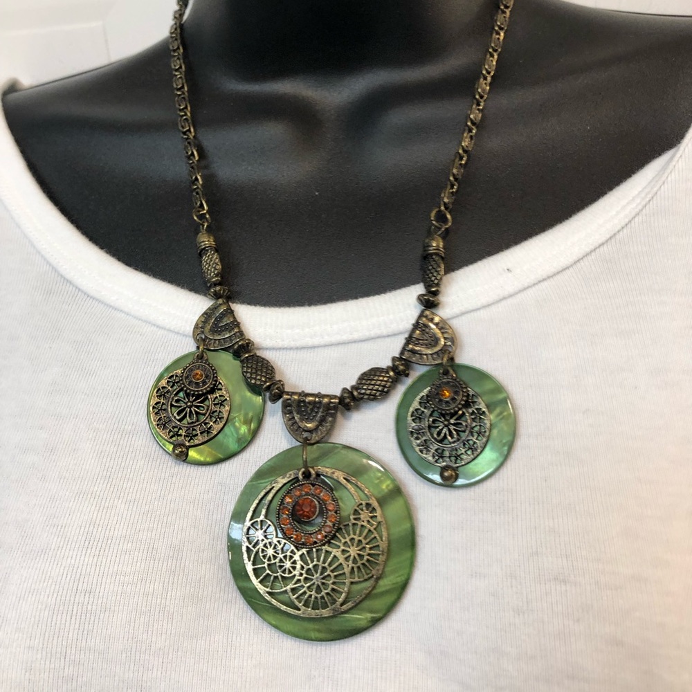 Olive green necklace